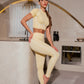 Set blusa y legging sesgo en constraste | Ref. C00229