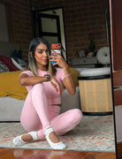 Set blusa y legging sesgo en constraste | Ref. C00229