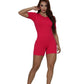 Enterizo corto manga corta lineas en faja | Ref. 321 PU