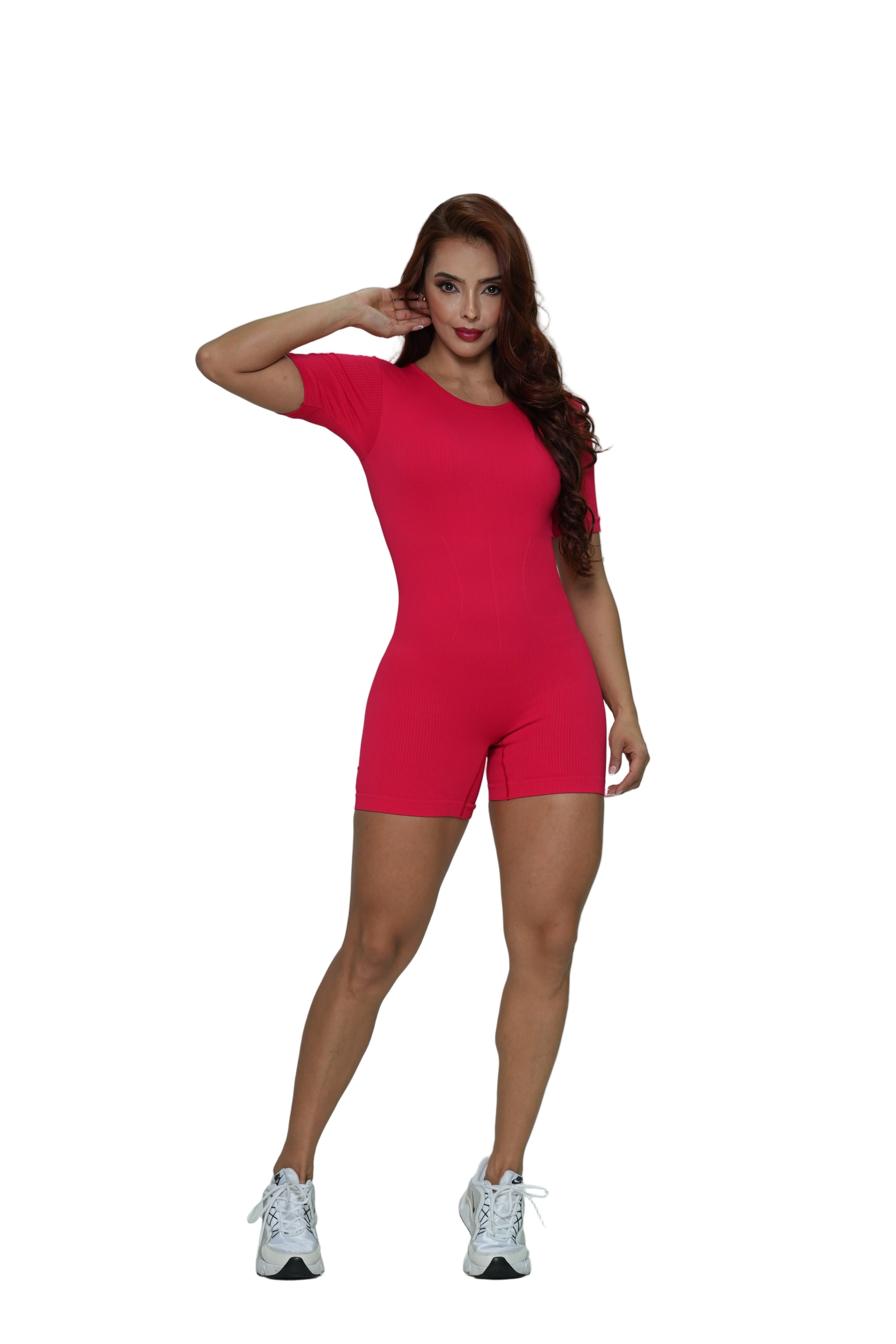Enterizo corto manga corta lineas en faja | Ref. 321 PU