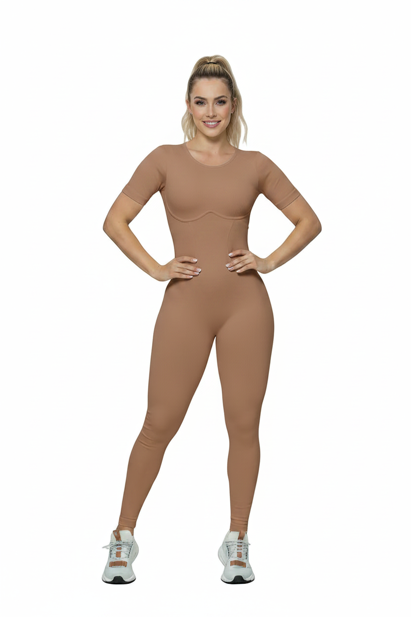 Enterizo largo manga corta lineas en faja | Ref.441 PU