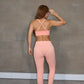Set top tiras y leggins con costura en contraste | Ref.254